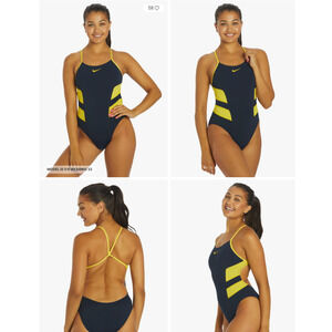 Women's HydraStrong Colorblock Cutout One Piece Swimsuit Size 36
